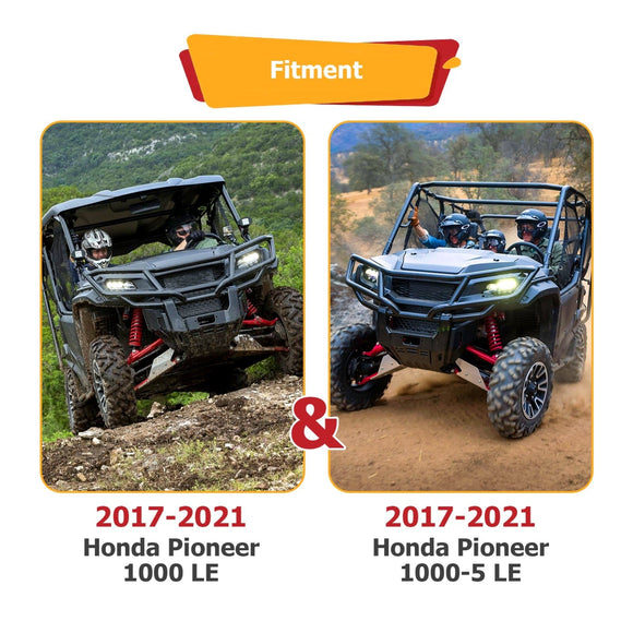 2017 - 2021 Honda Pioneer 1000 LE / 1000 - 5 LE Front Adjustable Trailer Hitch Ball Mount Receiver Kit - WeiSen - 80107013+70304025