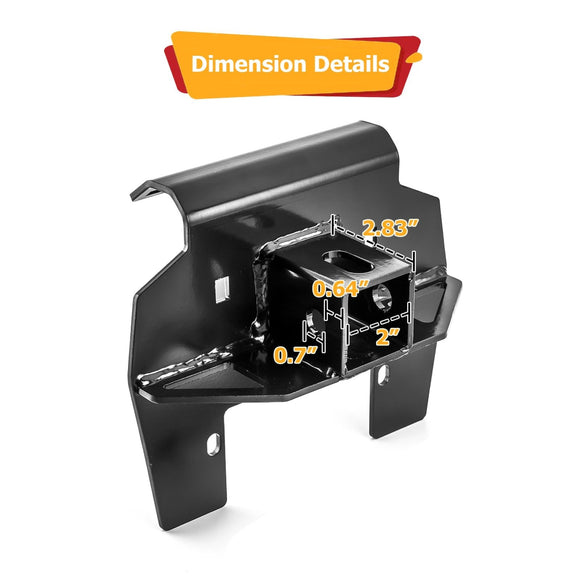 2017 - 2021 Honda Pioneer 1000 LE / 1000 - 5 LE Front Adjustable Trailer Hitch Ball Mount Receiver Kit - WeiSen - 80107013+70304025