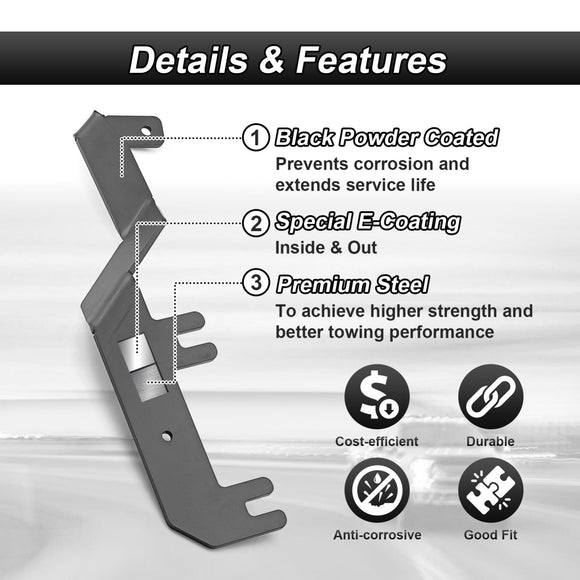 2017 - 2022 Ford F - 250 F - 350 F - 450 F - 550 Super Duty Hood Hinge Light Mount Bracket - WeiSen - ZT241