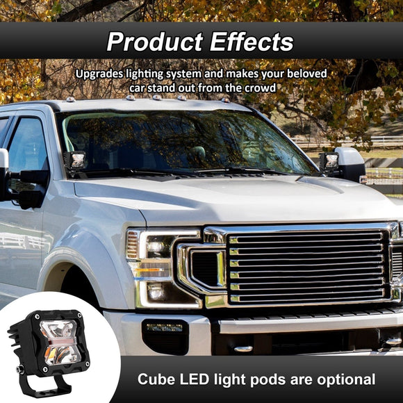 2017 - 2022 Ford F - 250 F - 350 F - 450 F - 550 Super Duty Hood Hinge Light Mount Bracket - WeiSen - ZT241