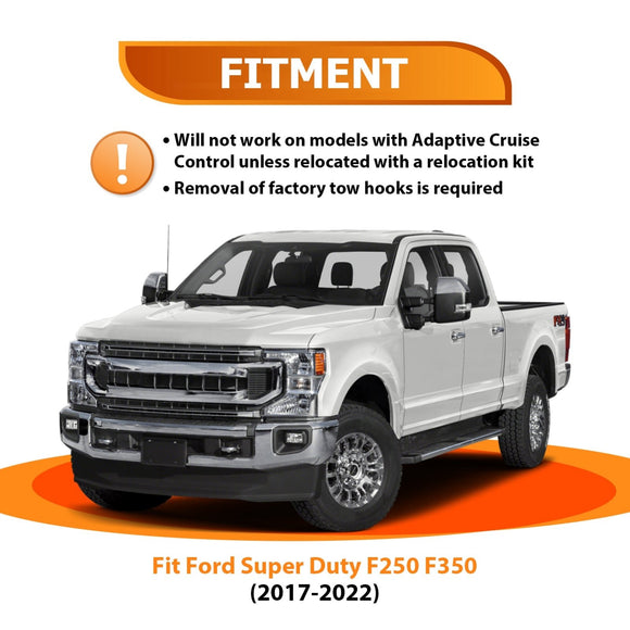 2017 - 2022 Ford Superduty F250 F350 Steel Front Bumper Curved 40" - 42” Light Bar Mounting Bracket - WeiSen - 70102061