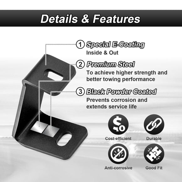 2017 - 2023 Ford F150/F150 Raptor Side Pillar LED Light Pod Hood Ditch Mounting Bracket - WeiSen - 70104014