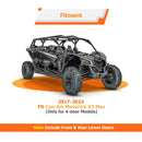 2017 - 2024 Can - Am Maverick X3 4 Doors Front & Rear Lower Half Door | Injection Molded & Steel Frame - WeiSen - 80307013