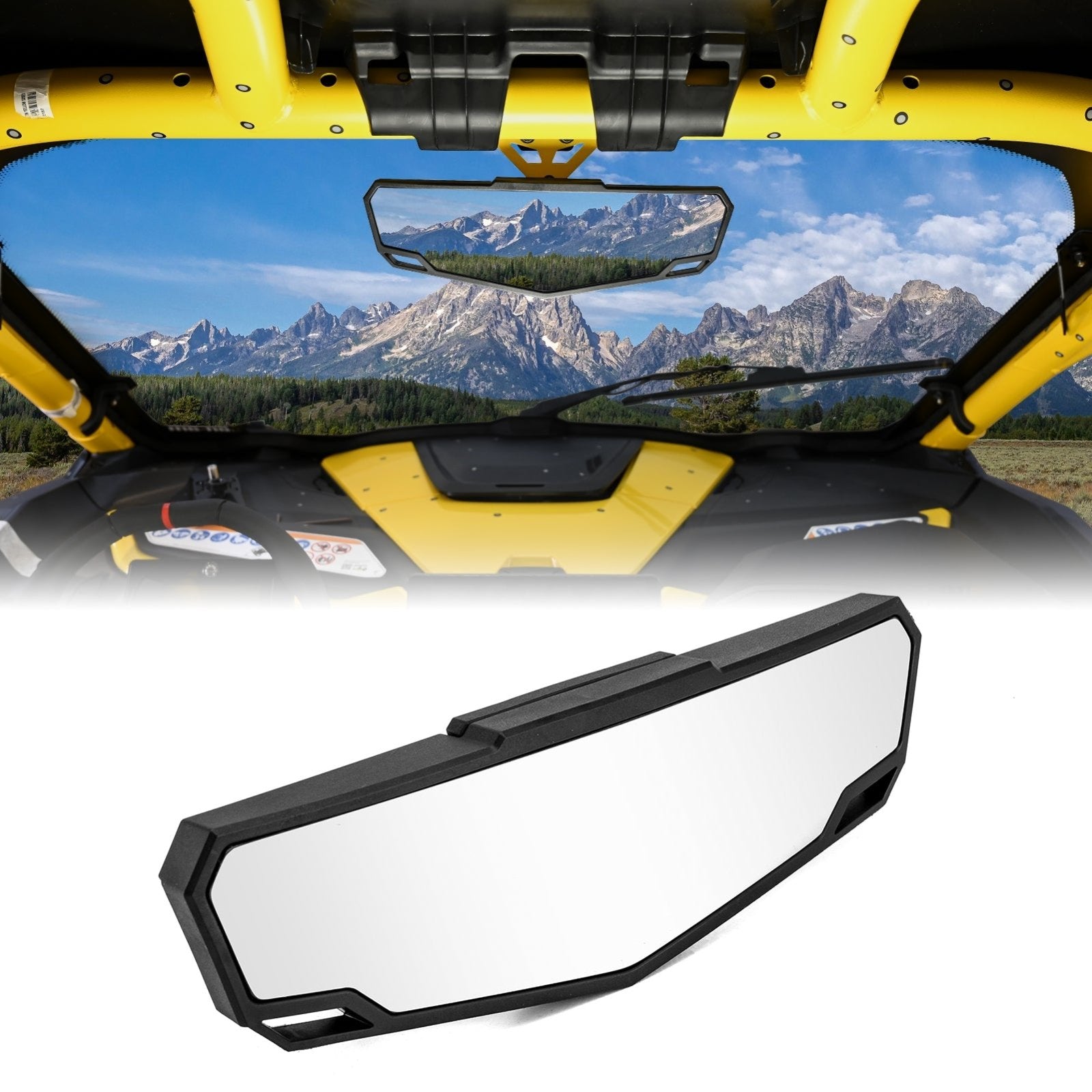 2017 - 2024 Can Am Maverick X3 / Max Off - Road High Definition Center Rear View Mirror - Weisen