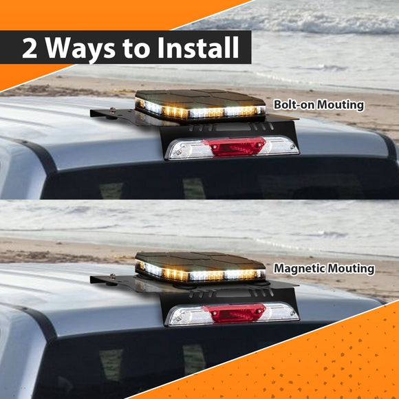 2017 - 2024 Ford F - 150/F - 250/F - 350/F - 450/F - 550 Roof Top Emergency Light Strobe Light Bar w/ Magnetic Mounting Bracket - WeiSen - 70105007