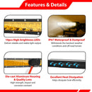 2017 - 2025 Can Am Maverick X3 / X3 Max UTV 12" Amber Single - row Straight Hood Light Bar Kit - WeiSen - 8012000405