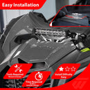 2017 - 2025 Can Am Maverick X3 / X3 Max UTV 12" Amber Single - row Straight Hood Light Bar Kit - WeiSen - 8012000405