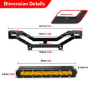 2017 - 2025 Can Am Maverick X3 / X3 Max UTV 12" Amber Single - row Straight Hood Light Bar Kit - WeiSen - 8012000405