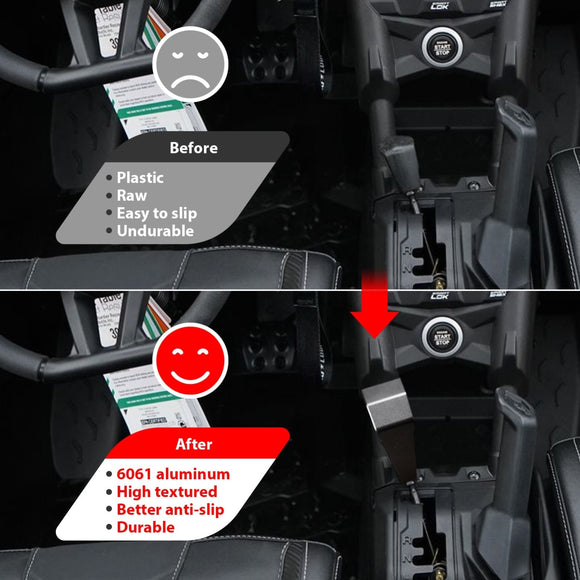 2017 - 2025 Can - Am Maverick X3/X3 Max Red Black Dual - Tone Aluminum UTV Shift Knob - WeiSen - 80312004