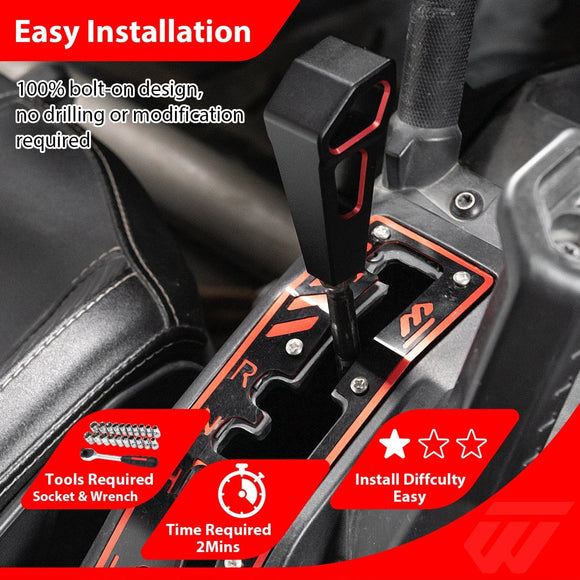 2017 - 2025 Can - Am Maverick X3/X3 Max Red Black Dual - Tone Aluminum UTV Shift Knob - WeiSen - 80312004