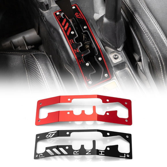 2017 - 2025 Can - Am Maverick X3/X3 Max Red Black Dual - Tone Aluminum UTV Shift Plate - WeiSen - 80312006