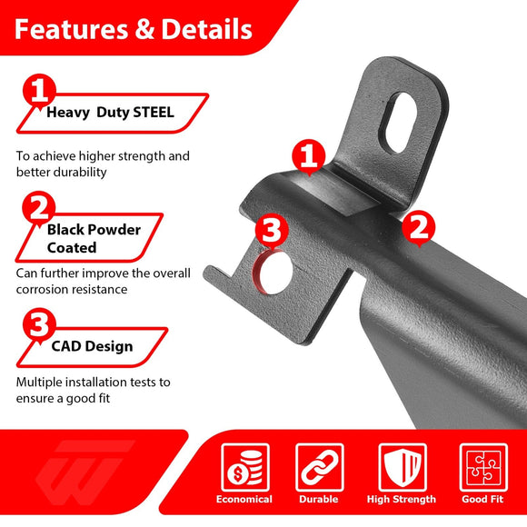 2017 - 2025 Can - Am Maverick X3/X3 Max Steel No Drill Front Winch Mounting Plate - WeiSen - 80106043