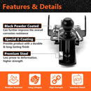 2017 - 2025 Kawasaki Mule SX UTV Rear Receiver Hitch Kit w/ 2 - Inch Trailer Hitch 3 - in - 1 Ball Mount 5/8" Lock Pin Tightener - WeiSen - 8010702601