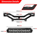 2017-2026 Can Am Maverick X3/X3 Max UTV Hood 12" Single-row Straight White Light Bar Kit - WeiSen - 8012000404