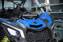 2017-2026 Can Am Maverick X3/X3 Max UTV Hood 12" Single-row Straight White Light Bar Kit - WeiSen - 8012000404