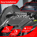 2017-2026 Can Am Maverick X3/X3 Max UTV Hood 12" Single-row Straight White Light Bar Kit - WeiSen - 8012000404