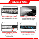 2017-2026 Can Am Maverick X3/X3 Max UTV Hood 12" Single-row Straight White Light Bar Kit - WeiSen - 8012000404