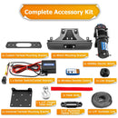 2017+ Can - Am Maverick X3 UTV ATV 4500lb 12V Electric Winch Mount Wire Hook Rope Kit - WeiSen - 80310033