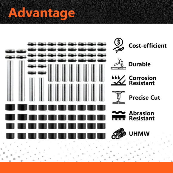 2018 - 2020 Ranger XP 1000 UTV Front & Rear A - Arm Bushing Kit Heavy Duty UHMW Bushings - WeiSen - 80405011
