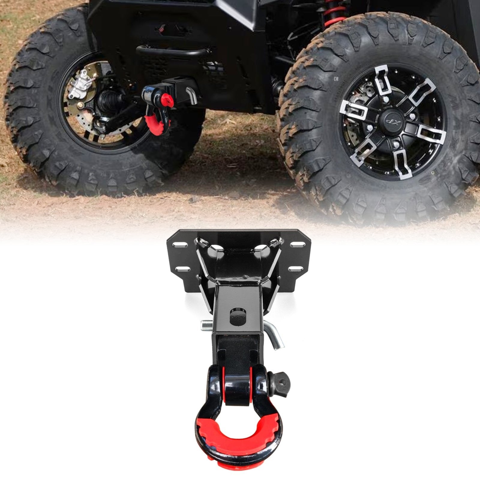 2018 - 2024 Polaris Ranger XP 1000 / Crew UTV Front Steel 2" Receiver Hitch & Shackle Hitch Receiver - Weisen