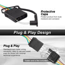 2018 - 2025 Jeep Wrangler JL/JLU Rear 2" Receiver Hitch with 4 - Pin Trailer Wiring Harness Kit - WeiSen - 70108001+70206001