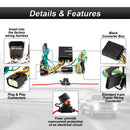 2018 - 2025 Jeep Wrangler JL/JLU Rear 2" Receiver Hitch with 4 - Pin Trailer Wiring Harness Kit - WeiSen - 70108001+70206001