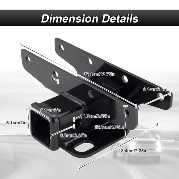2018 - 2025 Jeep Wrangler JL/JLU Rear 2" Receiver Hitch with 4 - Pin Trailer Wiring Harness Kit - WeiSen - 70108001+70206001