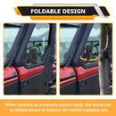 2018 - 2025 Polaris Ranger XP 1000 / Ranger Crew XP 1000 UTV Door Mounted Side View Mirrors - WeiSen - 80301047