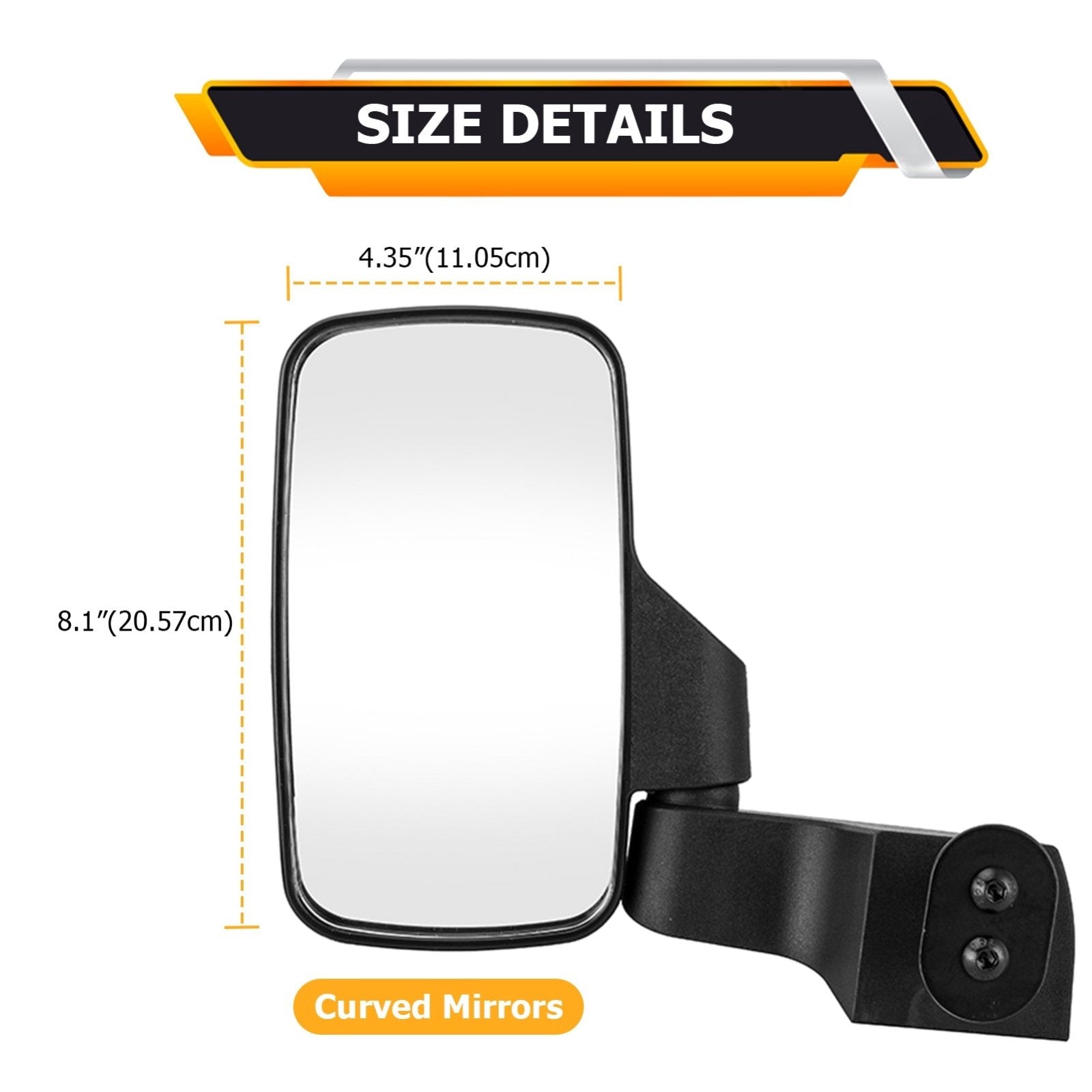 2018 - 2025 Polaris Ranger XP 1000 / Ranger Crew XP 1000 UTV Door Mounted Side View Mirrors - Weisen