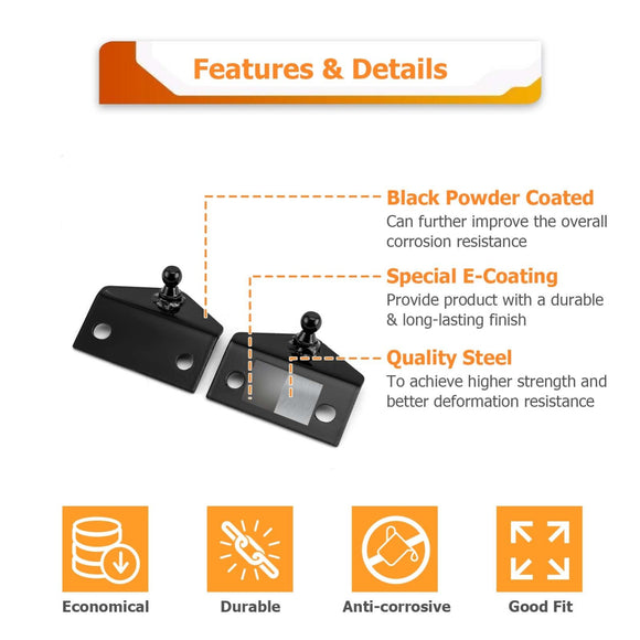 2018+ Jeep Wrangler JL & 2020+ Jeep Gladiator Heavy - Duty steel Front Hood Shocks Lift Support - WeiSen - 70303026