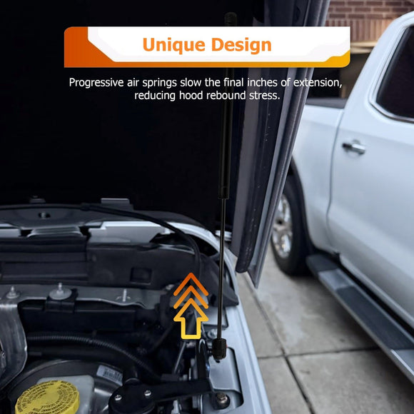 2018+ Jeep Wrangler JL & 2020+ Jeep Gladiator Heavy - Duty steel Front Hood Shocks Lift Support - WeiSen - 70303026