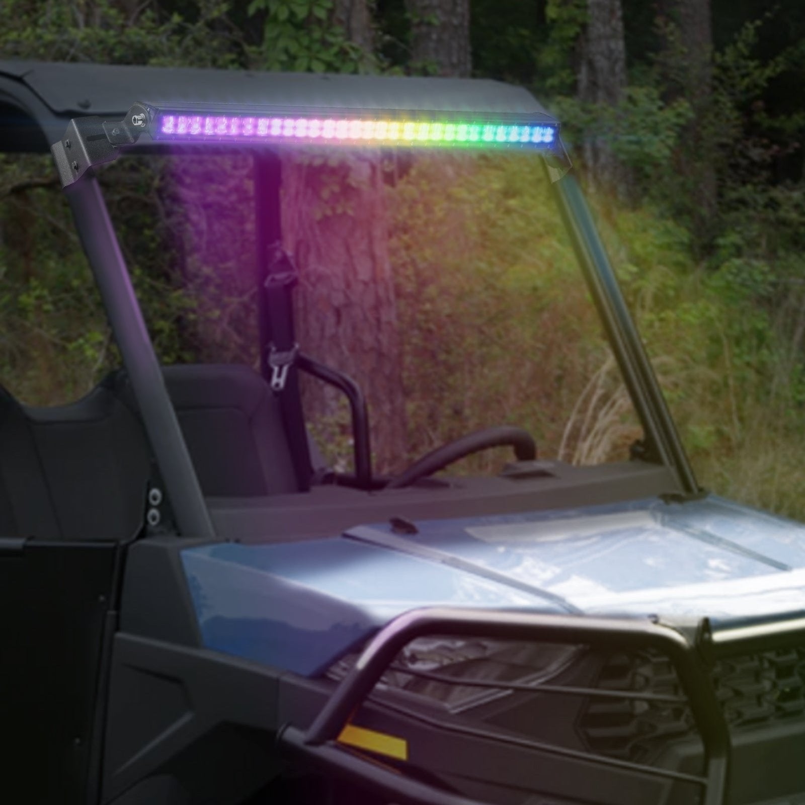 2018+ Polaris Ranger XP 1000 Off Road Roof Bolt - On Plug & Play 50" RGBW LED Light Bar Kit - Weisen