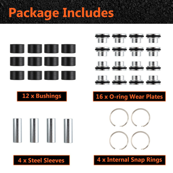 2019 - 2021 Polaris RZR XP Turbo S & 2020 - 2026 Polaris RZR PRO XP UTV A - Arm Bushing Kit - WeiSen - 80405010
