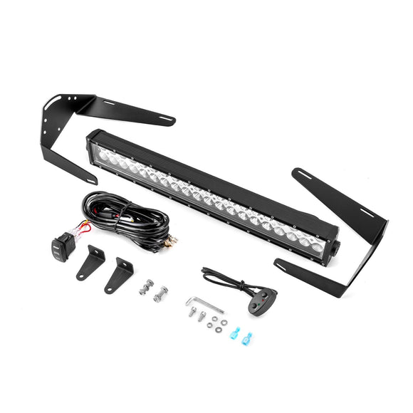 2019 - 2024 5th Gen Dodge Ram 2500/3500 Front Bumper 22" Amber White 120w LED Light Bar Kit - WeiSen - 70102049+70202017