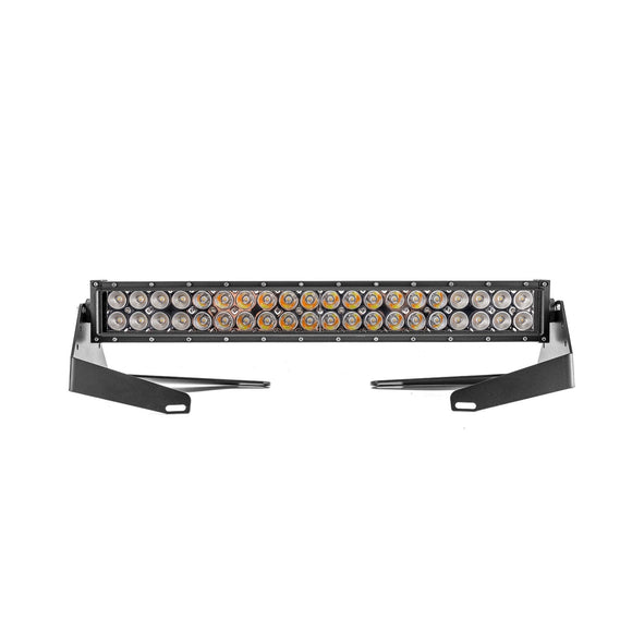 2019 - 2024 5th Gen Dodge Ram 2500/3500 Front Bumper 22" Amber White 120w LED Light Bar Kit - WeiSen - 70102049+70202017