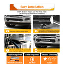 2019 - 2024 5th Gen Dodge Ram 2500/3500 Hidden Front Bumper Grill 22" LED Light Bar Kit - WeiSen - 70102049+70202014+70203004