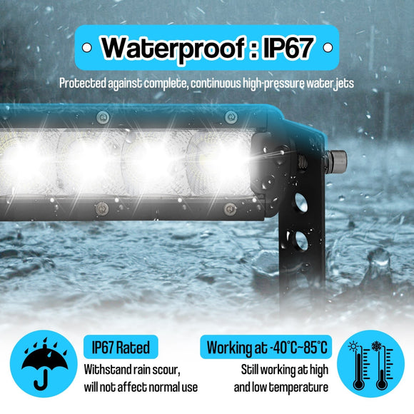 2019 - 2024 5th Gen Dodge Ram 2500/3500 Hidden Front Bumper Grill 22" LED Light Bar Kit - WeiSen - 70102049+70202014+70203004