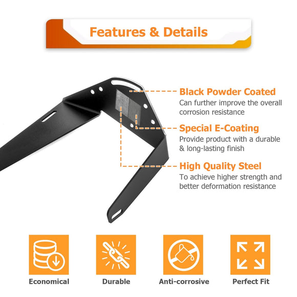 2019 - 2024 5th Gen Dodge Ram 2500/3500 Hidden Front Bumper Grill 22" LED Light Bar Kit - WeiSen - 70102049+70202014+70203004