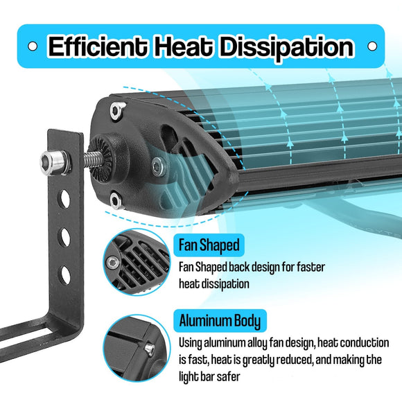 2019 - 2024 5th Gen Dodge Ram 2500/3500 Hidden Front Bumper Grill 22" LED Light Bar Kit - WeiSen - 70102049+70202014+70203004