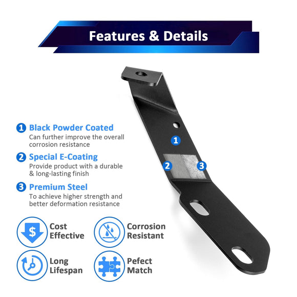 2019 - 2024 5th Gen Toyota RAV4 Hood Hinge 3" White & Amber Strobe LED Ditch Light Pod Kit - WeiSen - 70104045+70201007