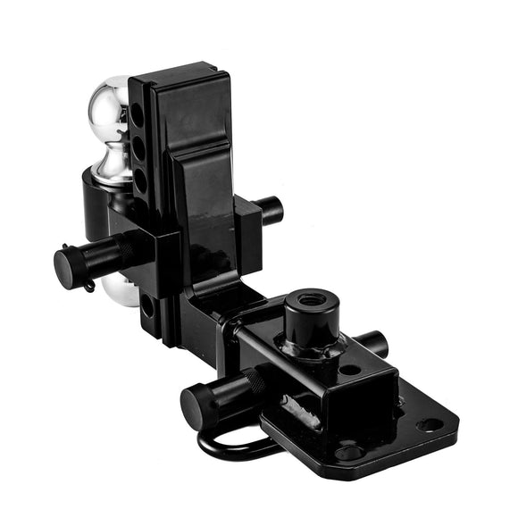 2019 - 2025 Dodge Ram 1500 Heavy - Duty Steel 2" Rear Trailer Hitch Receiver & Adjustable Trailer Hitch Ball Mount - WeiSen - 70108009+70304025