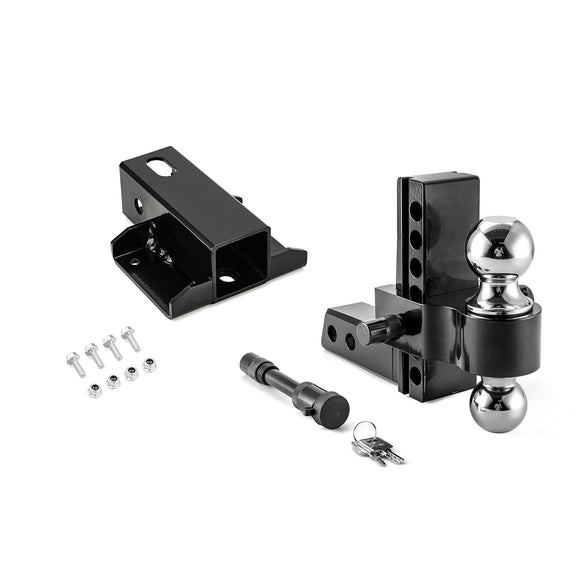 2019 - 2023 KAWASAKI MULE PRO MX Adjustable Front Trailer Hitch Ball Mount 2" Receiver Kit - WeiSen - 80107006+70304025