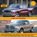 2019 - 2024 5th Gen Dodge Ram 1500 2Pcs 6" Recessed LED Grille Light Bar Kit - WeiSen - 70103005