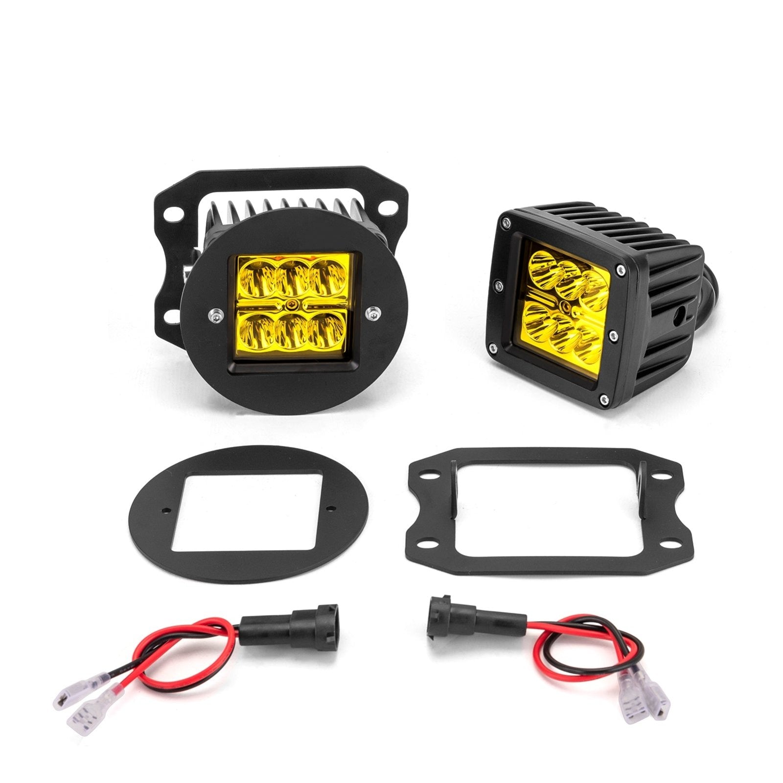 2019 - 2024 Dodge Ram 1500 Front Bumper 3 Inch LED Fog Light Kit w/ H11 Plug & Play Adapters Light Mount - Weisen