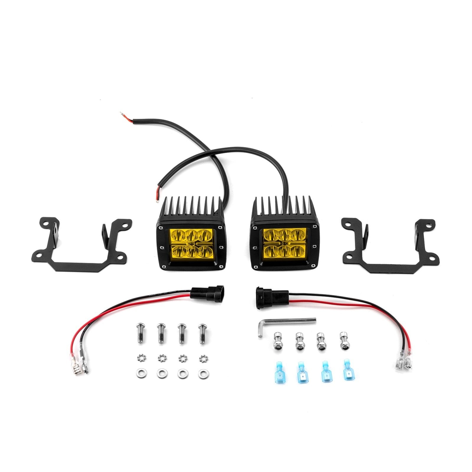 2019 - 2024 Dodge Ram 2500/3500 Big Horn 3" LED Light Pods Kit w/ H11 Plug & Play Adapters Light Mount - Weisen