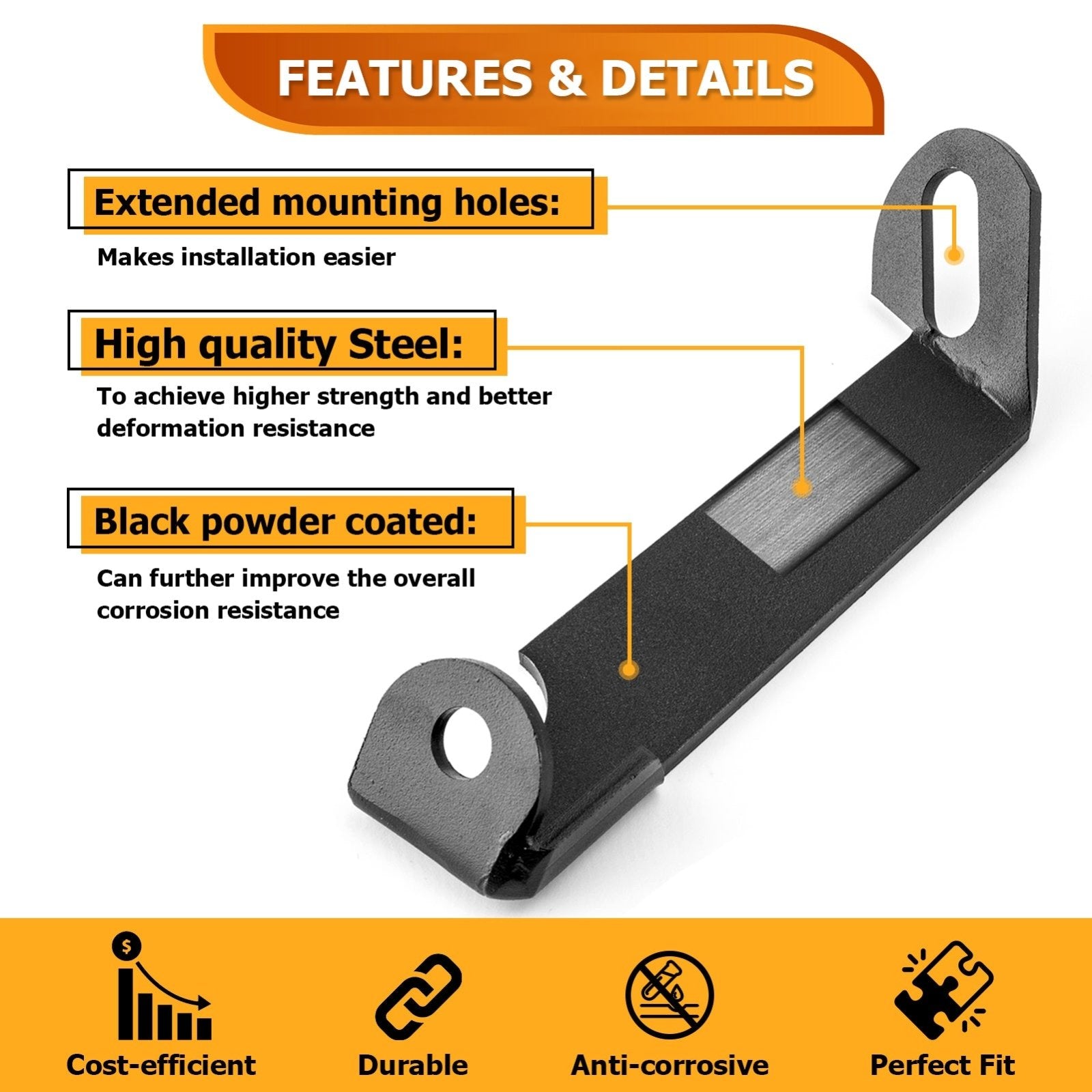 2019 - 2024 Dodge Ram 2500/3500 White&Amber Strobe 3.5 Inch LED Hood Hinge Ditch Light Pods w/ Wiring Harness Kit - WeiSen - 70104041+70201013