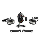 2019 - 2024 Dodge Ram 2500/3500 White&Amber Strobe 3.5 Inch LED Hood Hinge Ditch Light Pods w/ Wiring Harness Kit - WeiSen - 70104041+70201013