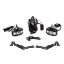 2019 - 2024 Dodge Ram 2500/3500 White&Amber Strobe 3.5 Inch LED Hood Hinge Ditch Light Pods w/ Wiring Harness Kit - WeiSen - 70104064+70201013