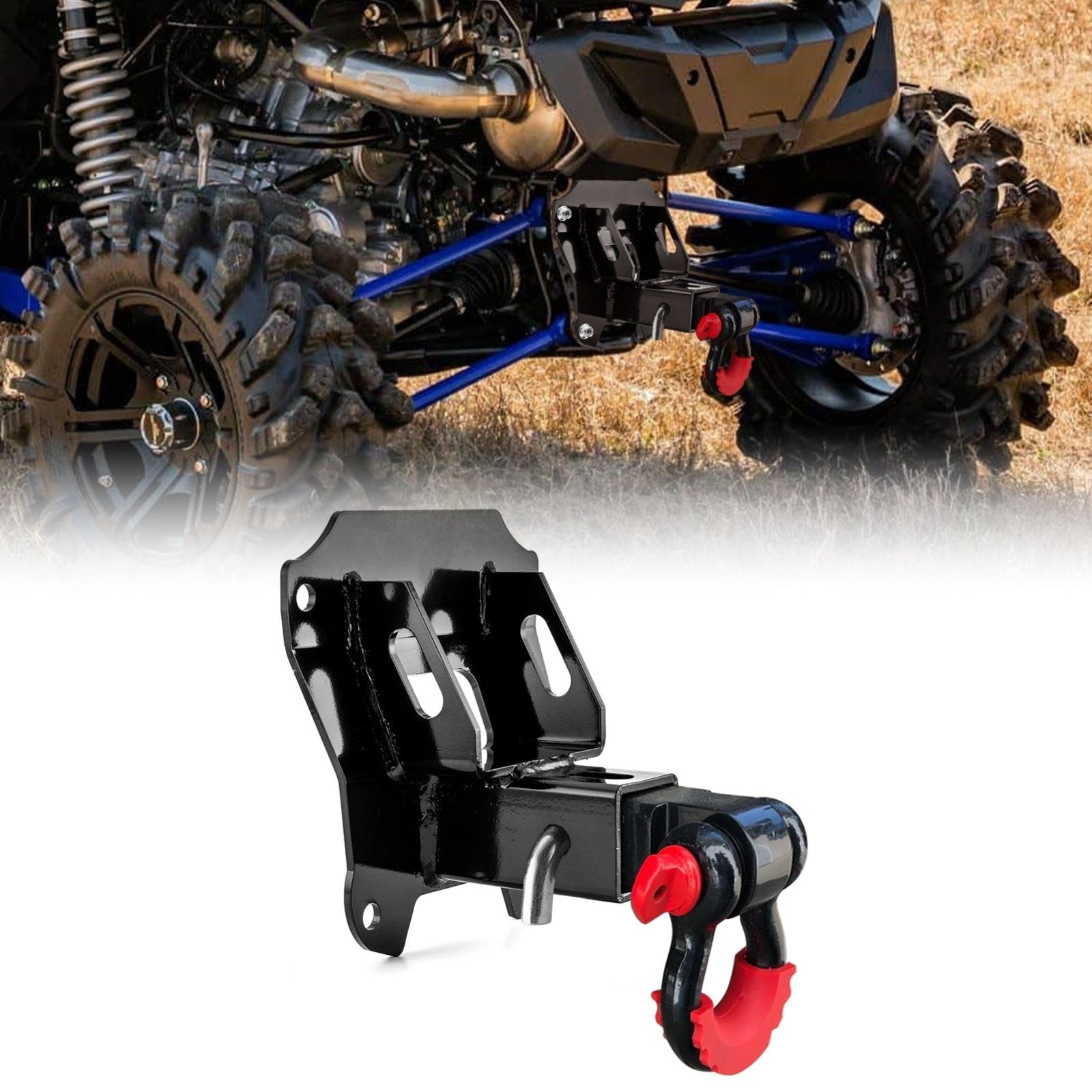 2019 - 2024 Honda Talon 1000R 1000X Heavy - Duty Steel 2" Rear Receiver Hitch & Shackle Hitch Receiver - WeiSen - 80107011+70304017