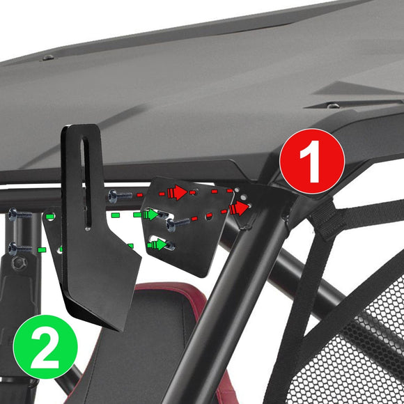 2019 - 2024 Honda Talon 1000X 1000R 36" - 43" LED Light Bar Mount Brackets - WeiSen - 80101024